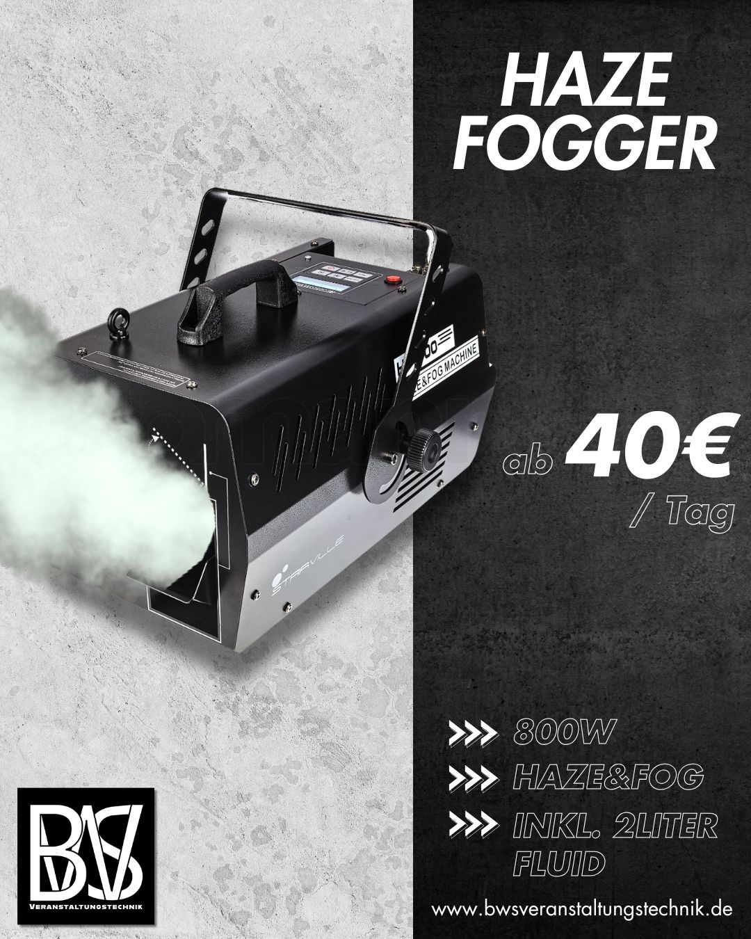 2in1 Haze Fogger - Nebelmaschine und Hazer in einem Gerät